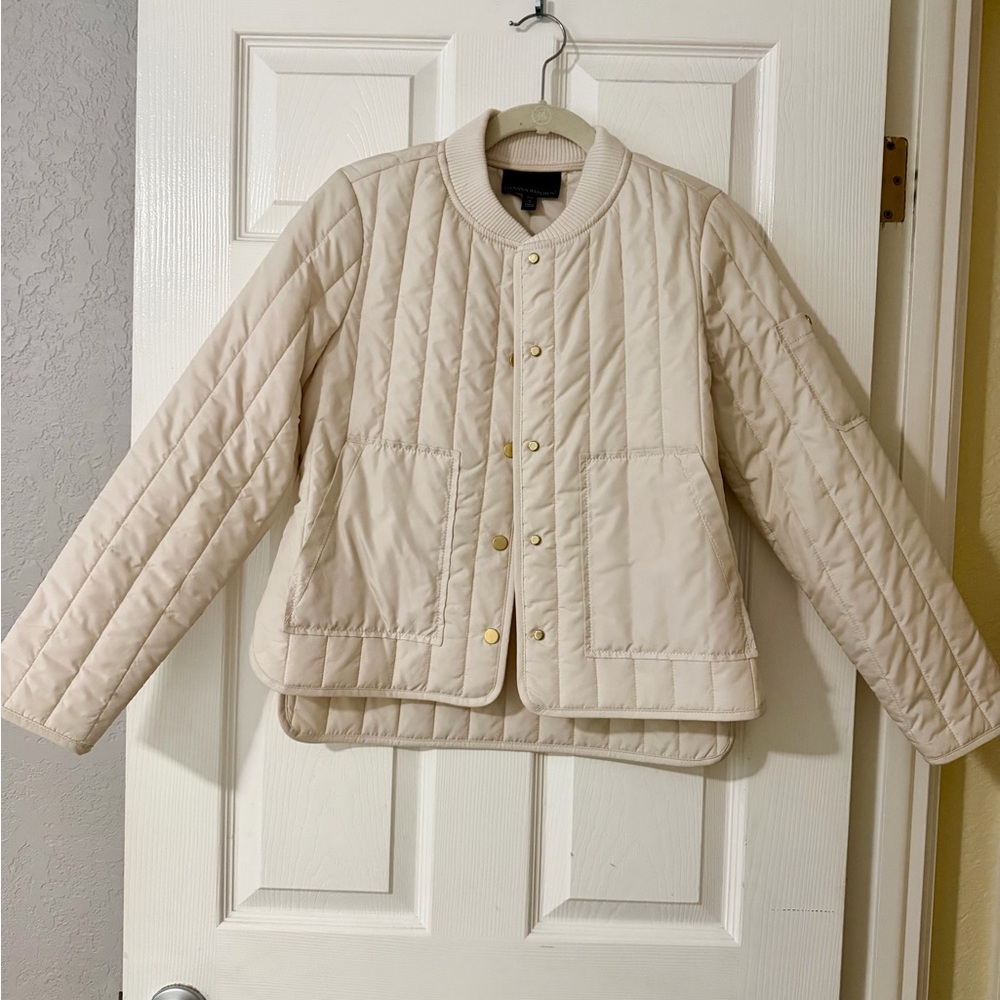 Banana Republic Cream Quilted Jacket